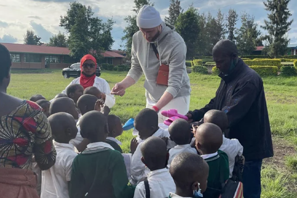NBA player in Rwanda donates equipment to Musanze students